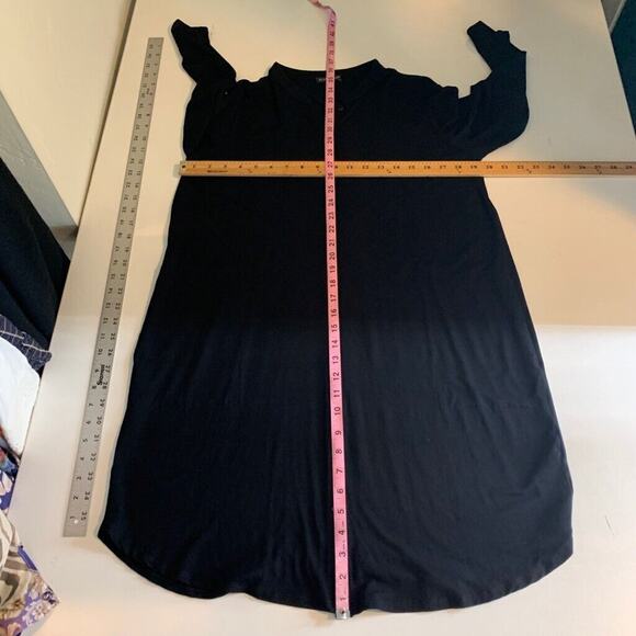 Eileen Fisher Tunic Dress Womens S Small Black Viscose Blend Button Down Pockets - Picture 8 of 12